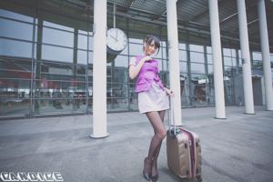 [Taiwan Zhengmei] Cai Yixin Candice „Stewardessa Black Silk Street Shoot”