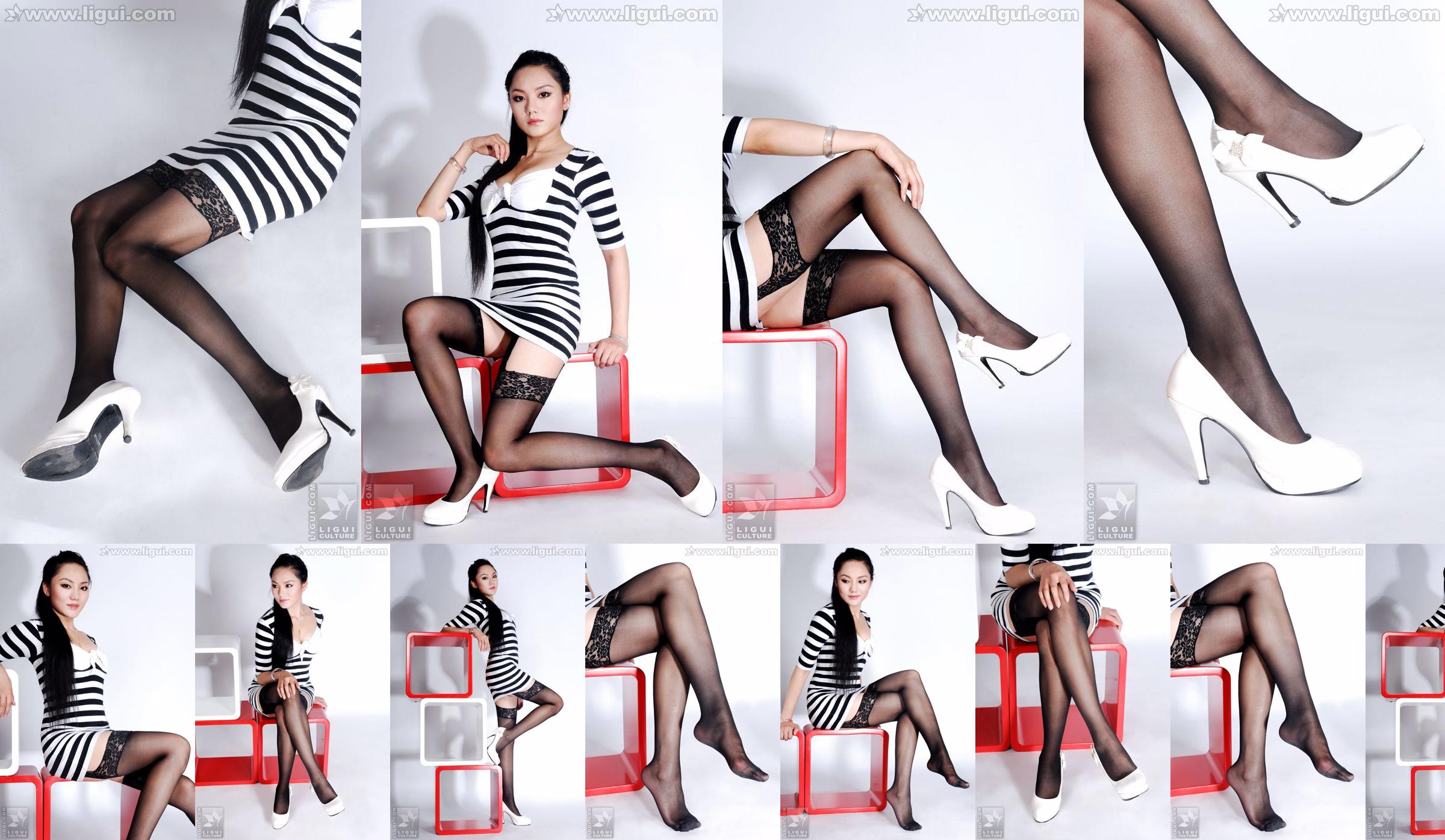 Model Yang Zi "Pesona Stoking dalam Dekorasi Rumah Sederhana" [丽 柜 LiGui] Foto kaki dan kaki giok yang indah No.295fa2 Halaman 8