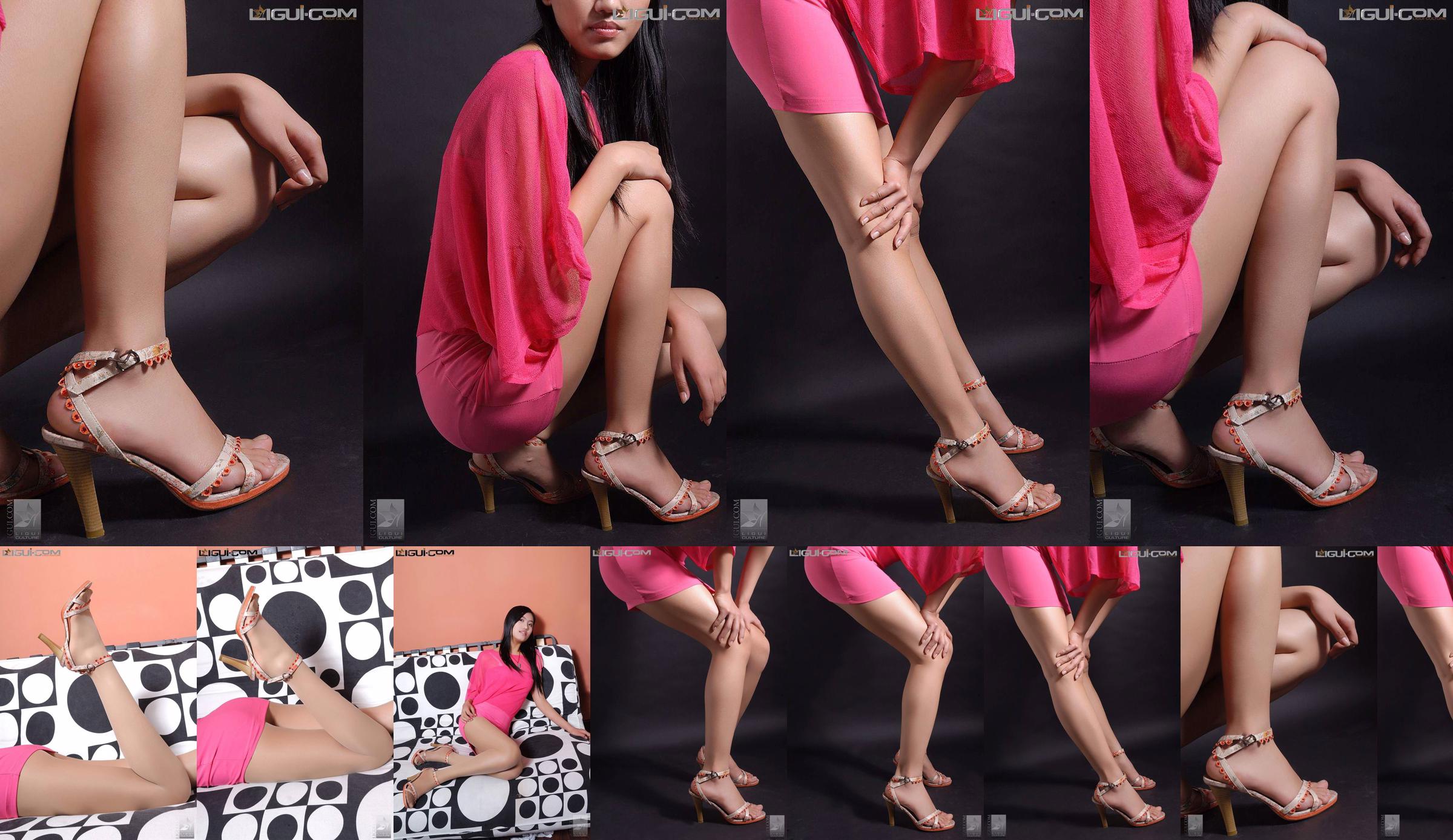 Modelo Jiang Na "Preto e branco com geometria" [丽 柜 LiGui] Foto de pé de seda com foto No.72f6ae Página 1