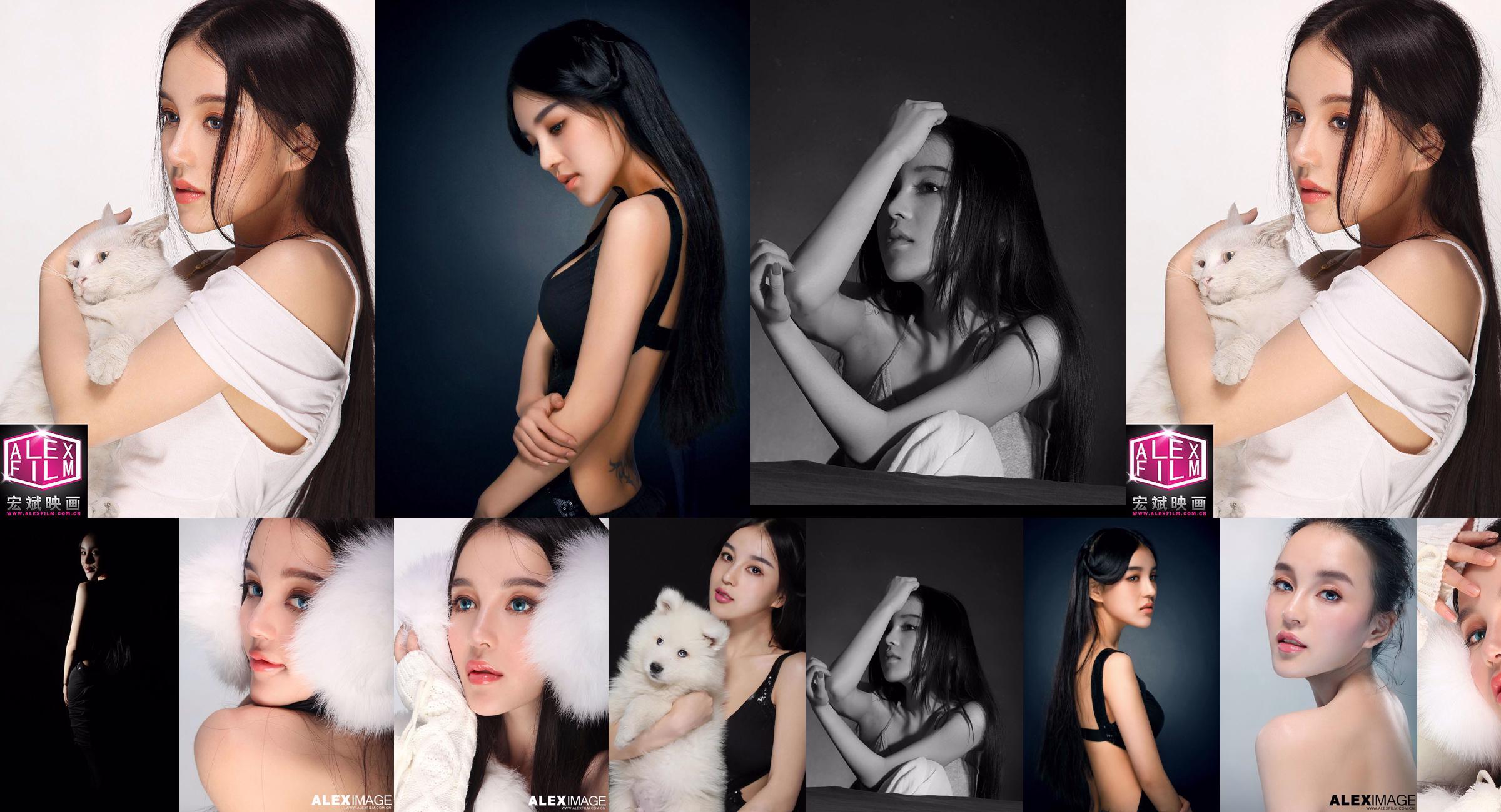 Foto studio dari model kecantikan ras campuran Shi Yiyi No.a2496b Halaman 1