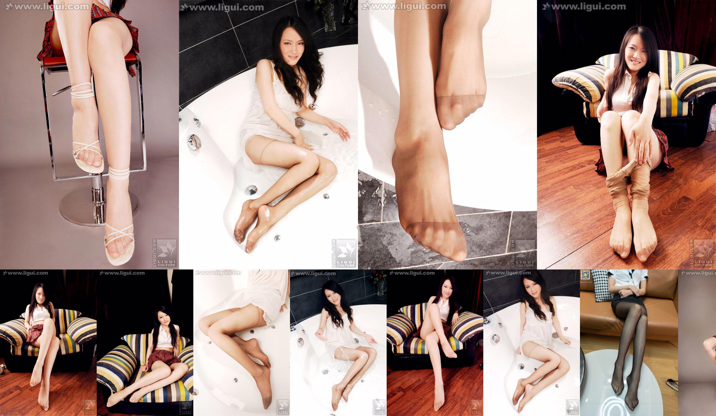Model Wen Ting "Sweet and Cute Meat Stockings with High Heels" [丽柜LiGui] Photo of beautiful legs and jade feet No.53e2c5 Page 6