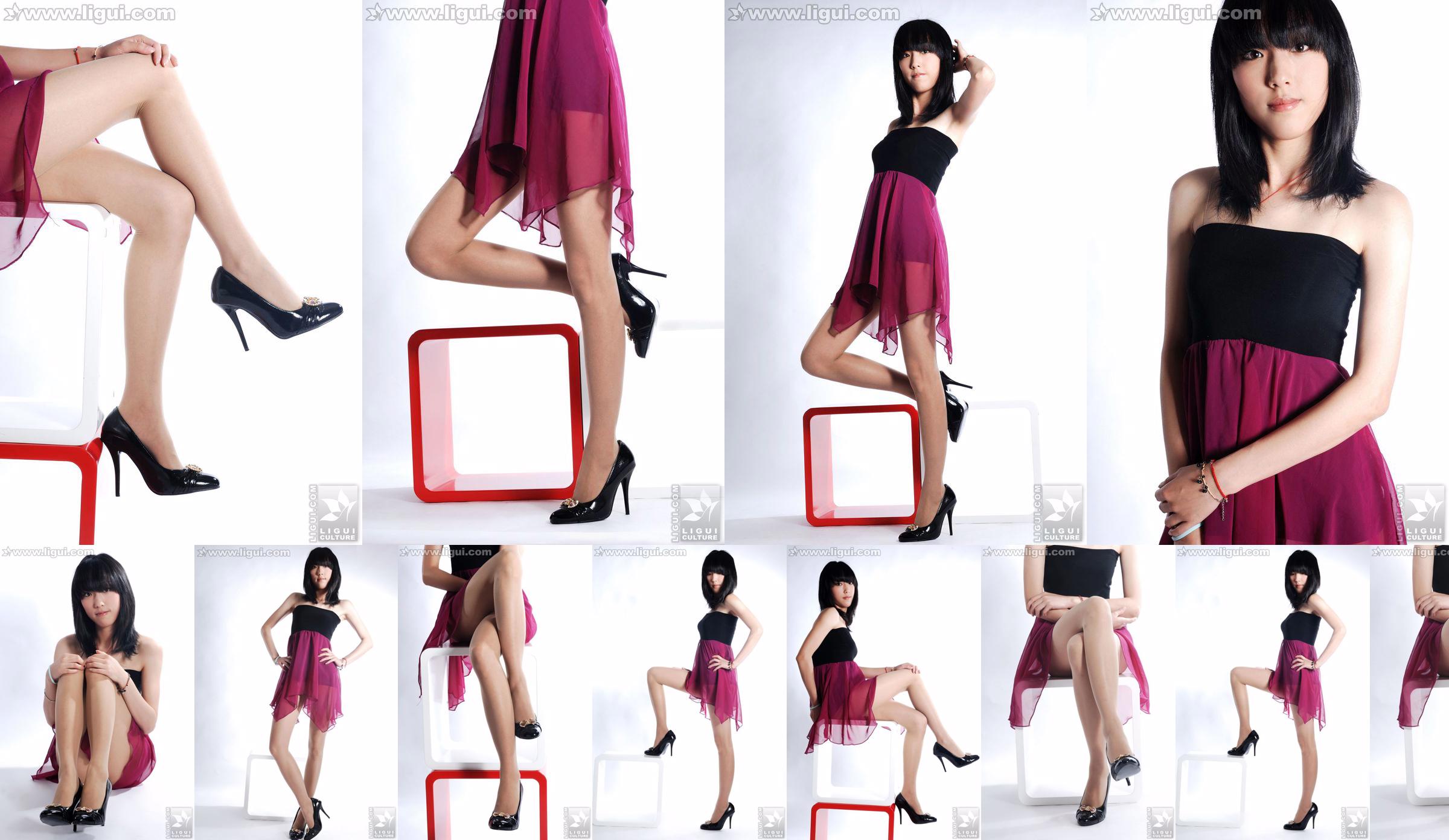 Model Lu Yingmei "Top Visual Blockbuster met hoge hakken" [丽 柜 LiGui] Foto van mooie benen en jade voeten No.395564 Pagina 3