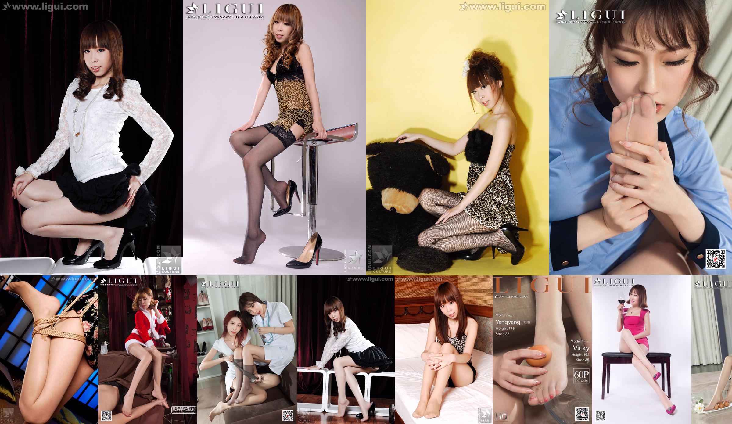 Người mẫu Vicky "New Year F Festival Sling Dress Silk Foot Show" [丽 柜 LiGui] Ảnh chân dài ngọc nữ No.21fadc Trang 5