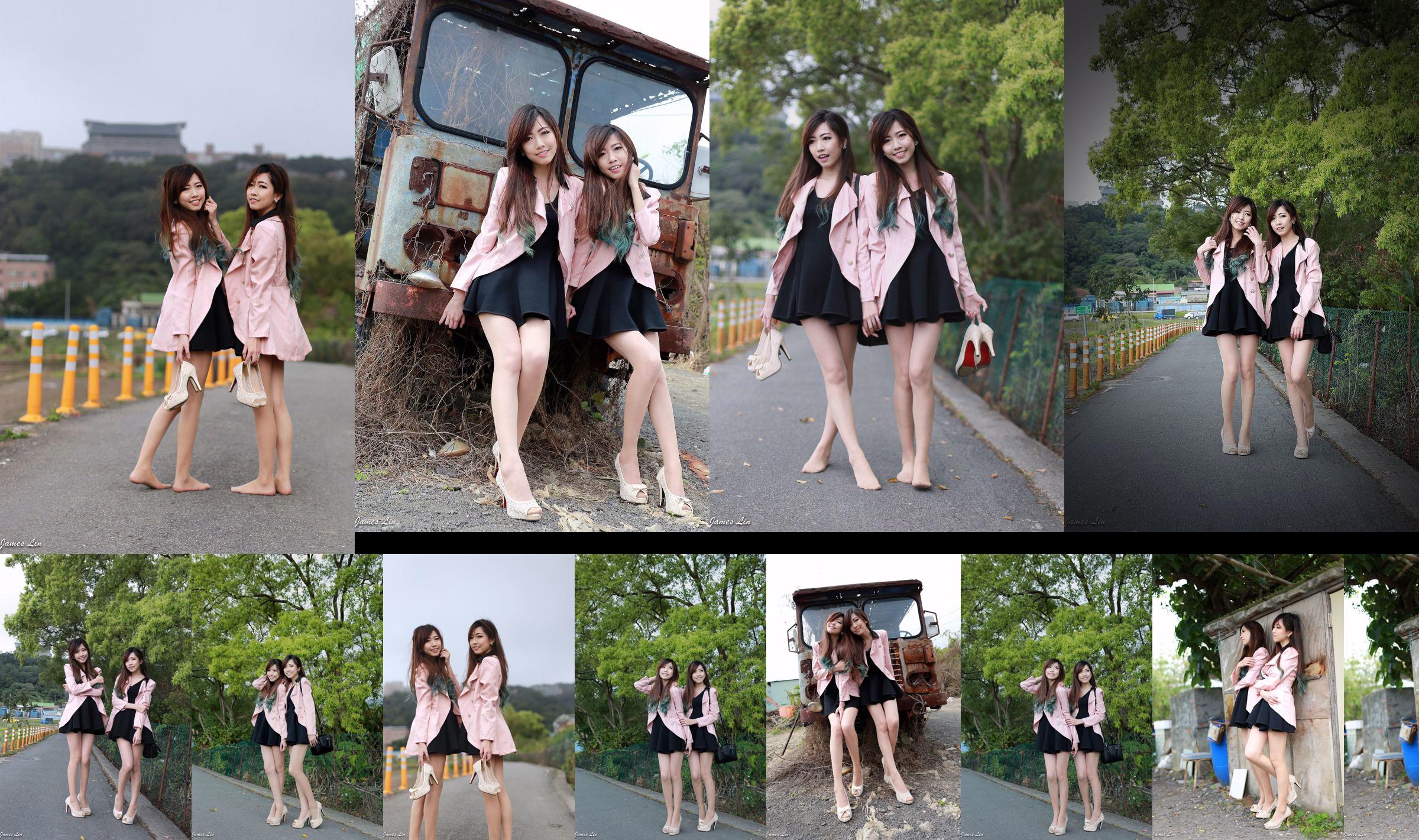 Extremely pure and sweet Taiwanese twin sisters flower fresh outdoor shoot No.702f7f Page 2