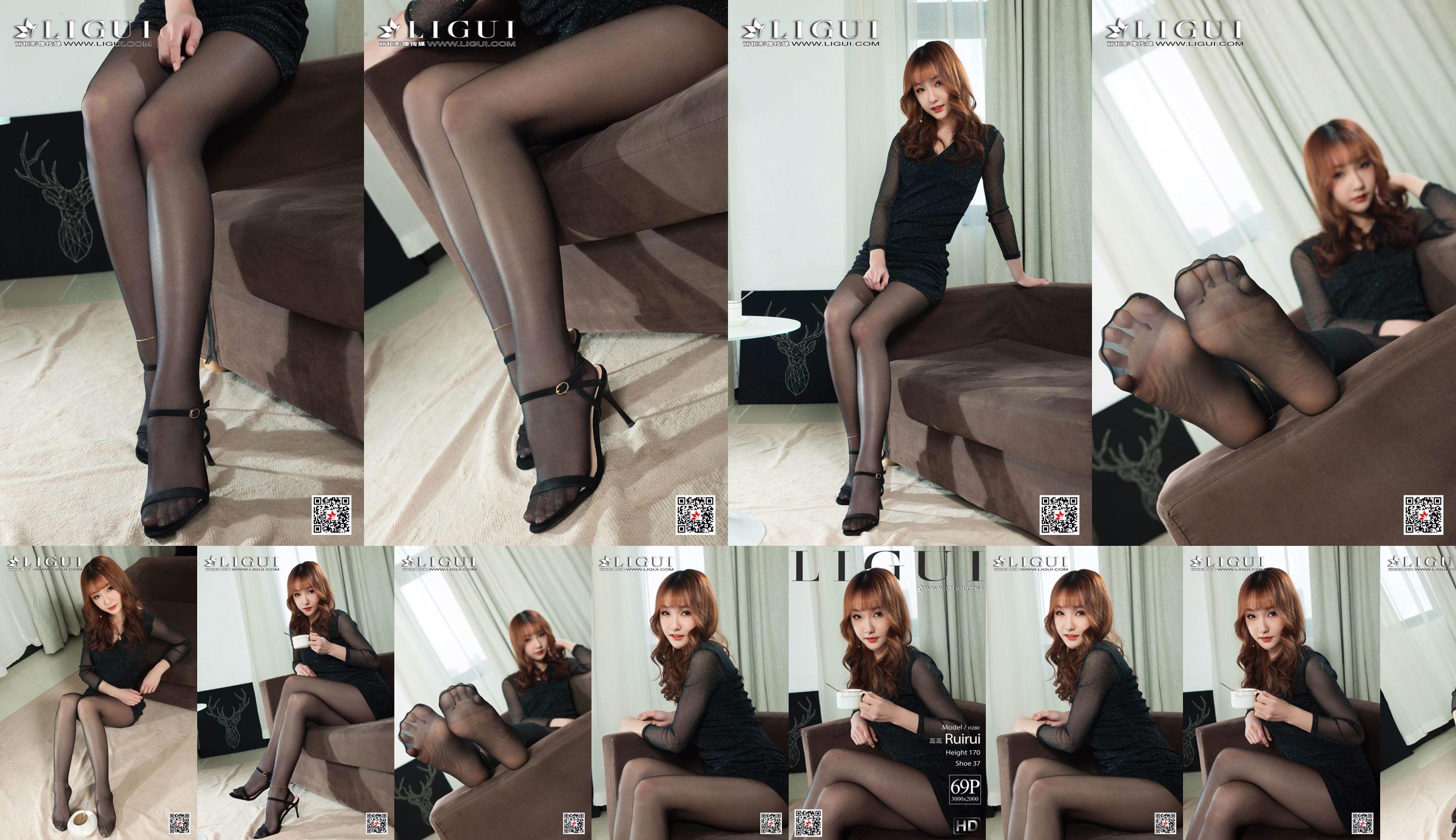 Người mẫu Ruirui "Đôi chân đẹp và đôi chân ngọc bích trong vớ đen" [Ligui Ligui] No.01fc50 Trang 3