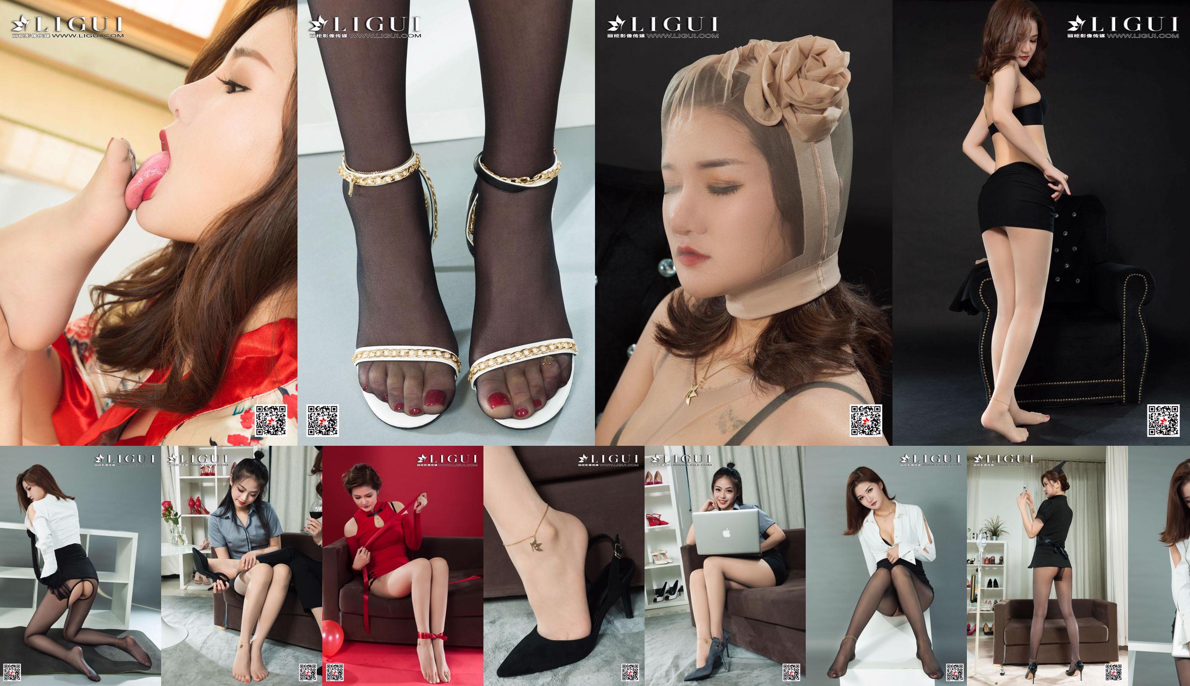 [丽柜Ligui] Model Kecantikan Jaringan Wen Rui & Pandora No.dd3fa2 Halaman 1